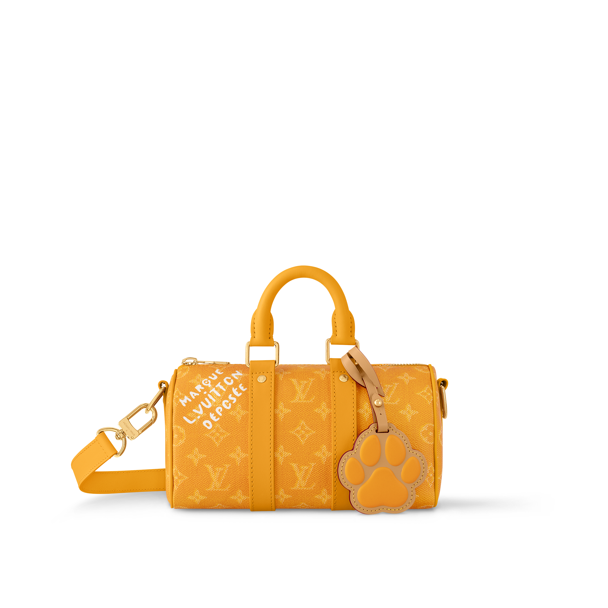 Keepall Bandouliere 25 Bag Luxury Other Monogram Canvas Yellow LOUIS VUITTON